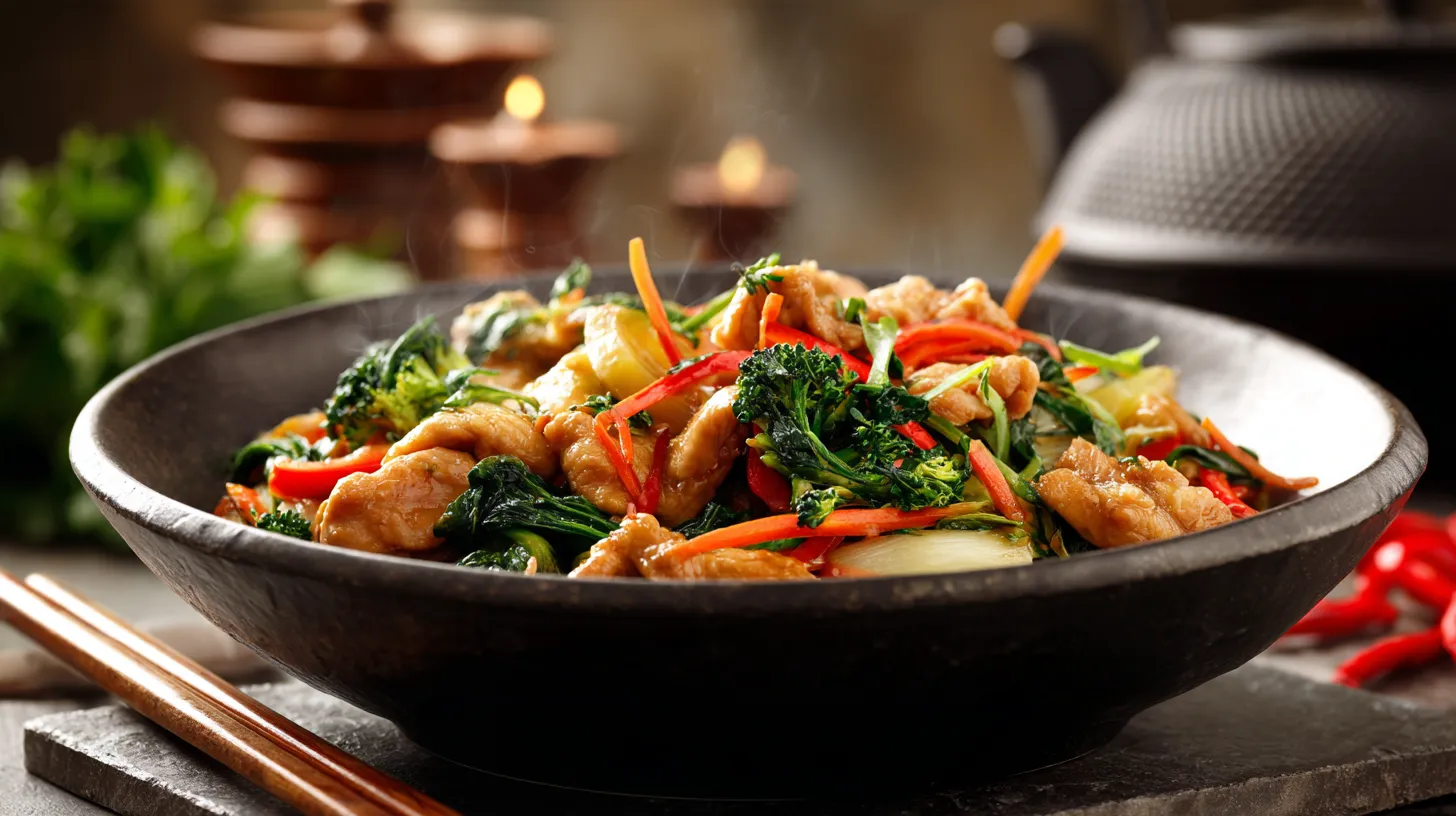 Aziatische Kippendij Wok met Paksoi
