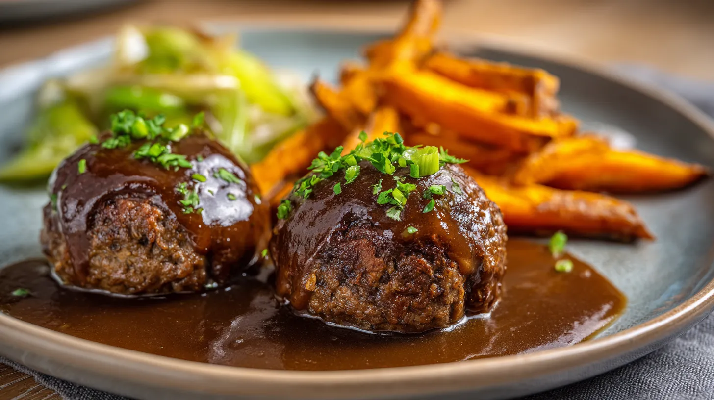 Hollandse Gehaktballen met Prei en Zoete-aardappelfriet