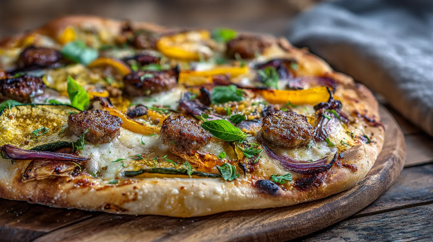 Mediterrane Merguez Pizza